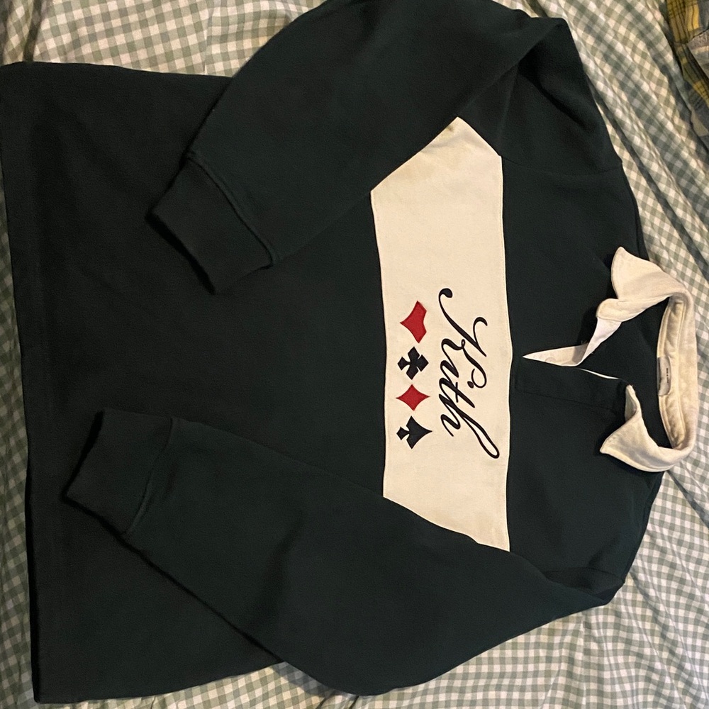 Kith Black and Cream Crewneck Sweater
